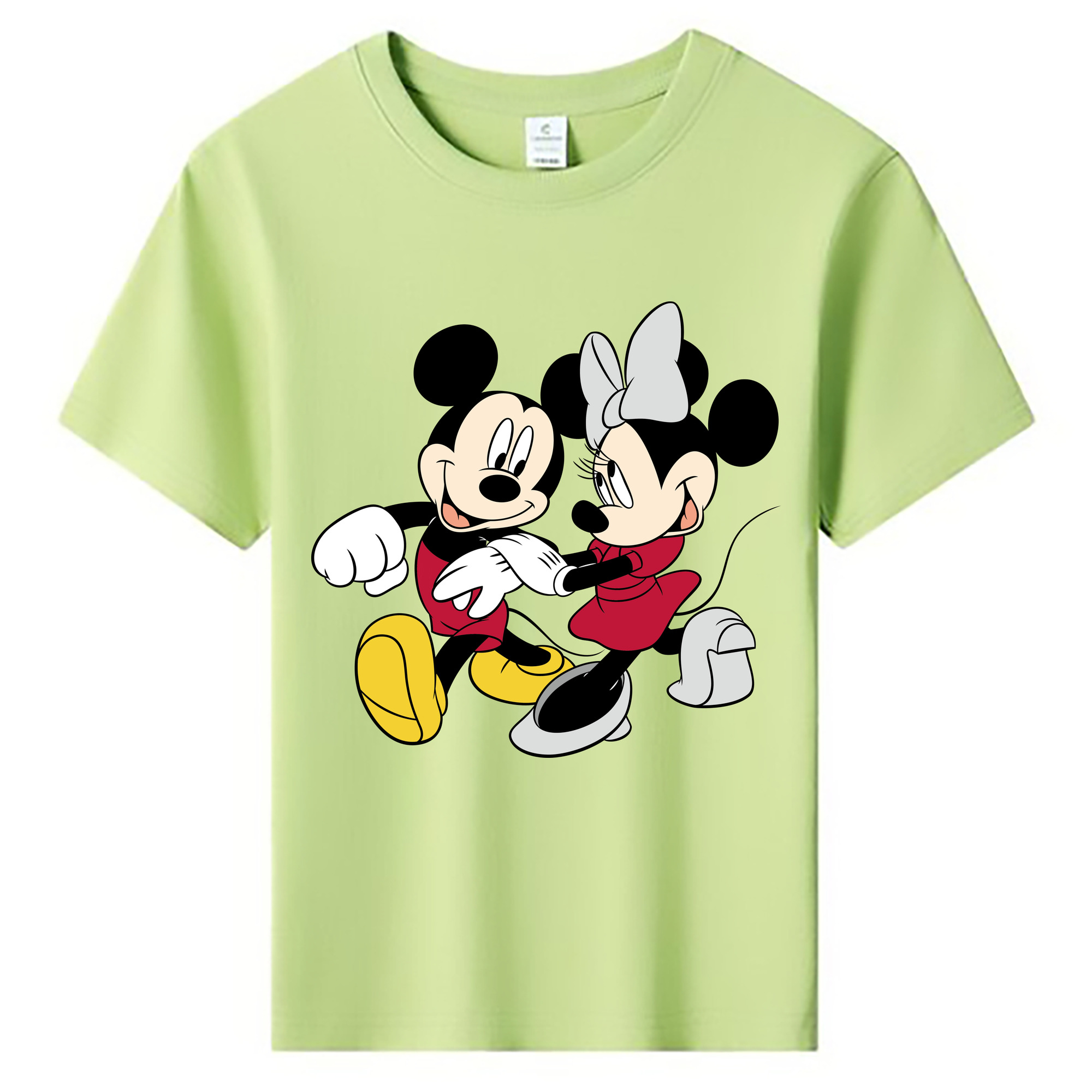 ミッキーマウス Mickey Mouse 綿100％キッズTシャツ（フロントプリント）